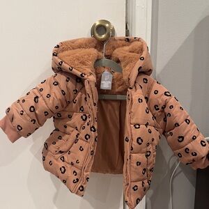Tahari Tan Faux Fur Jacket